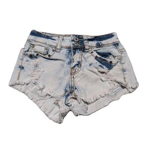 Zanadi Women's Denim Jean Short Size 0 Cutoff Hot Pants Booty Shorts Light Wash